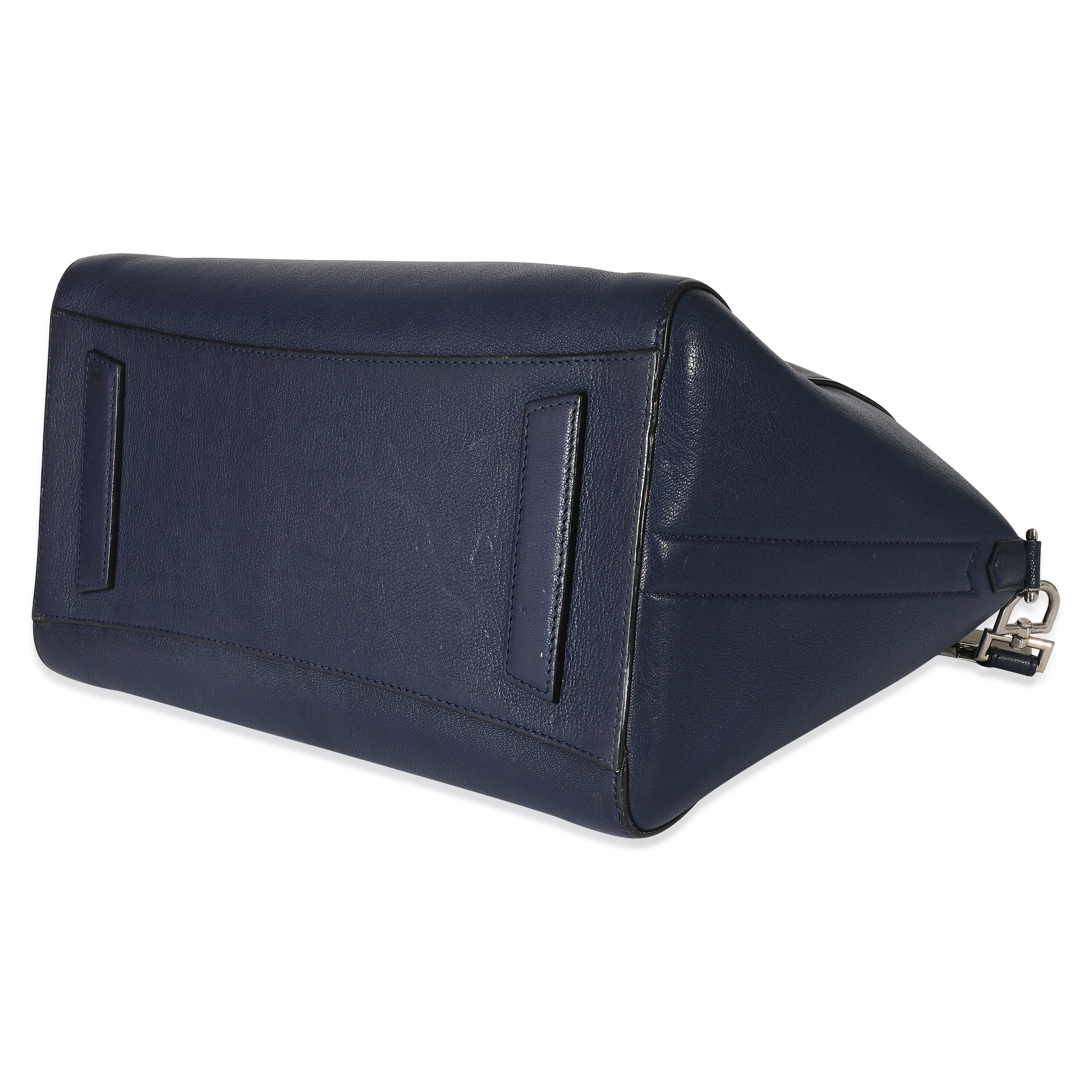 Givenchy Navy Blue Grained Leather Medium Antigona Bag-6